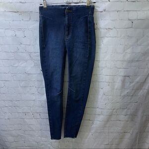 We The Free People raw hem skinny jeans